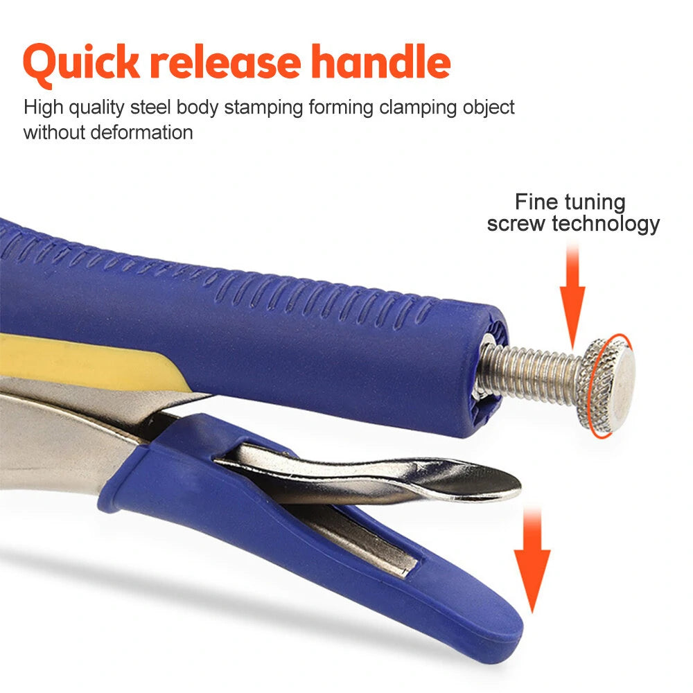 Heavy Duty Metal C Clamp Locking Pliers with Swivel Pads - 6 to 18 Inch for Woodworking, Carpentry, Cabinetry, Welding & Repair