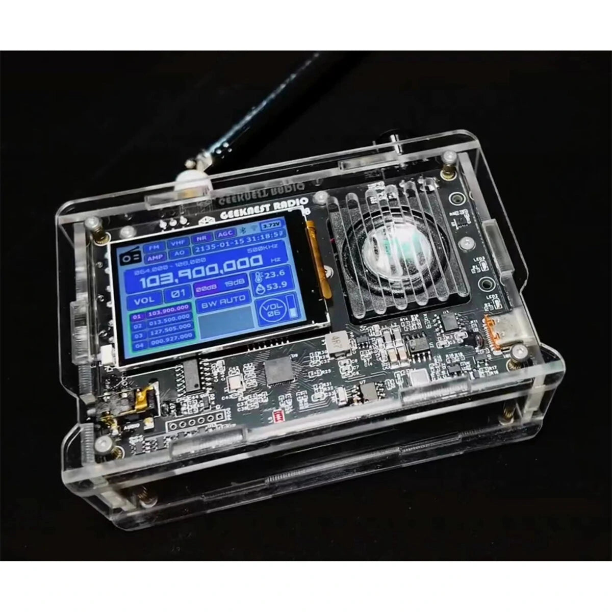Versatile Dual Mode Radio: FM/AM/SW/Aviation/UHF with Bluetooth, Customizable Antenna & Type-C USB for Aficionados & Professionals