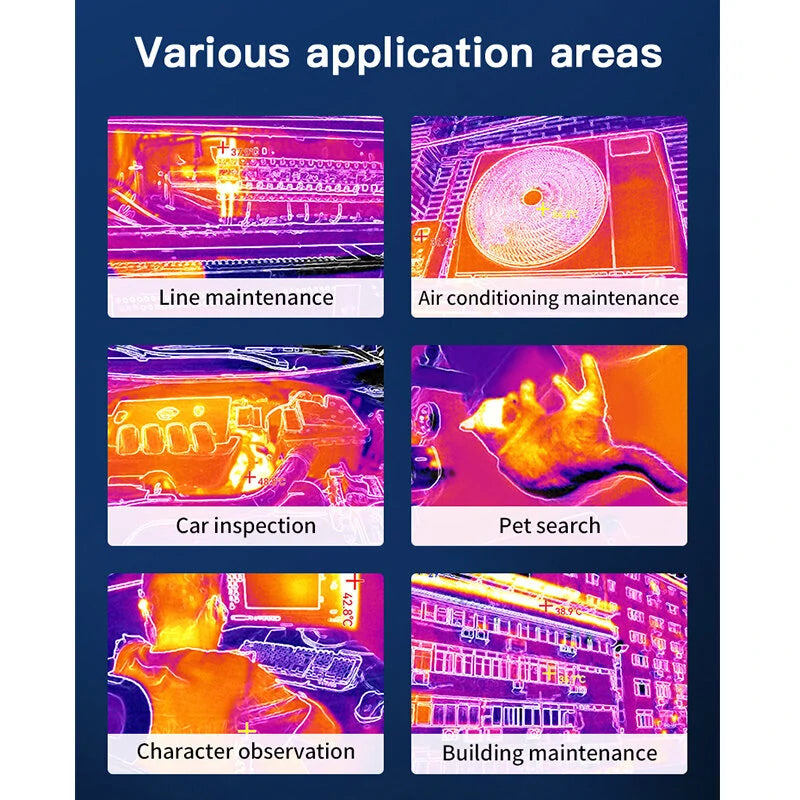 Mustool M2 Dual-Lens Thermal Camera 256x192 High-Resolution IR with Visual Camera for Android, 25Hz Refresh Rate, Compatible with Smartphones, Tablets, and PC
