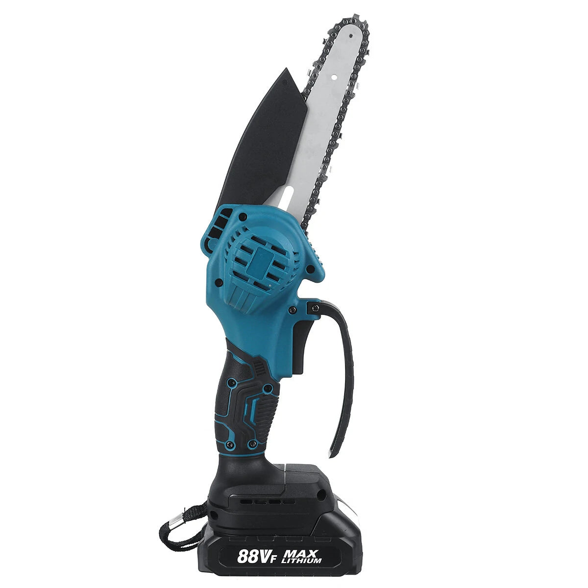 Cordless Electric Chainsaw 18V 1200W, 6-Inch Brush Motor Wood Cutter, 10,000 RPM, Optional Battery