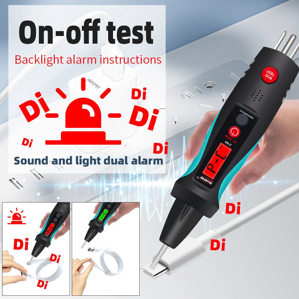 2-in-1 Intelligent Voltage Tester & Circuit Analyzer with Battery & City Voltage Measurement - HY-218A