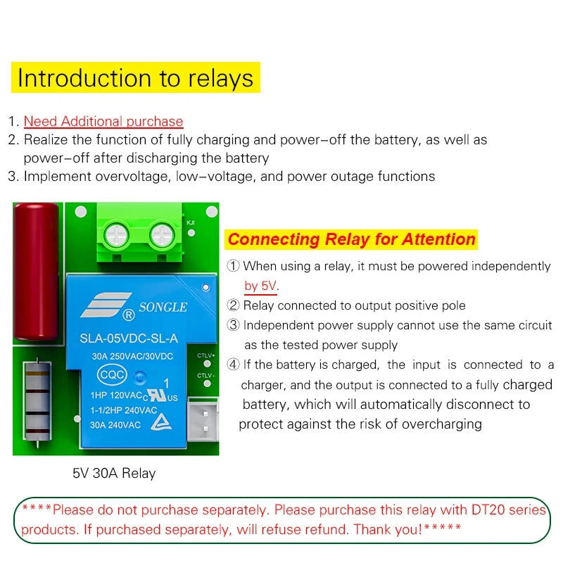 DT20W Smart Lithium Battery Tester 420V 600A with WiFi Tuya App and Digital Display