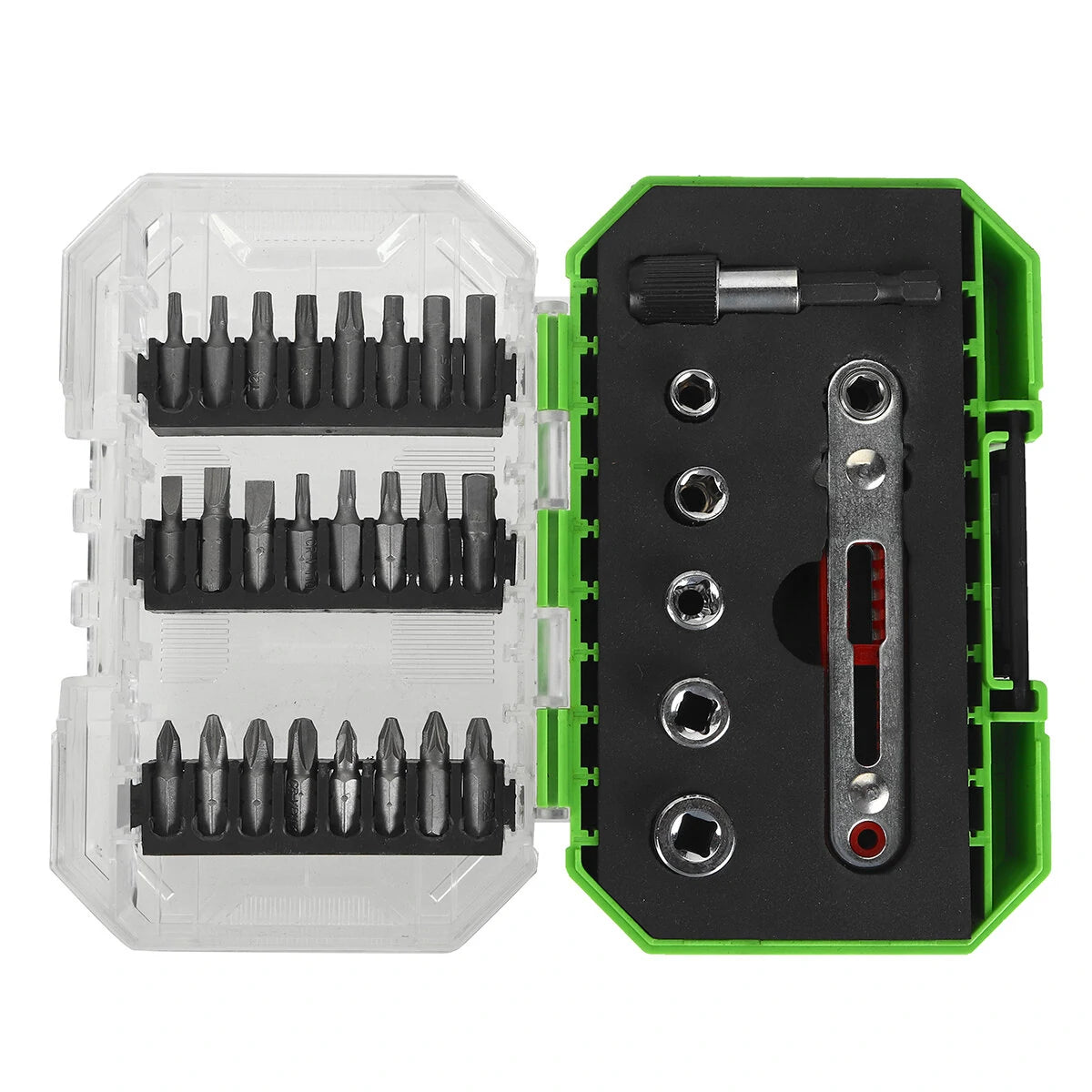 31-Piece Screwdriver & Mini Ratchet Wrench Set - Socket & Screw Head Combo Toolkit