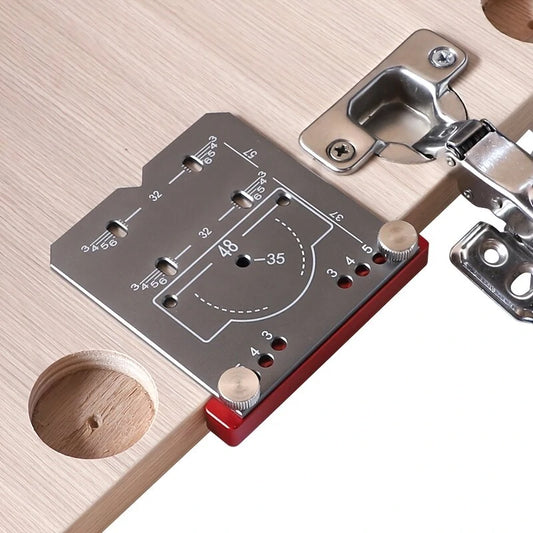 Aluminum Alloy 35mm Concealed Hinge Jig - Drill Guide Locator for Cabinet Installation