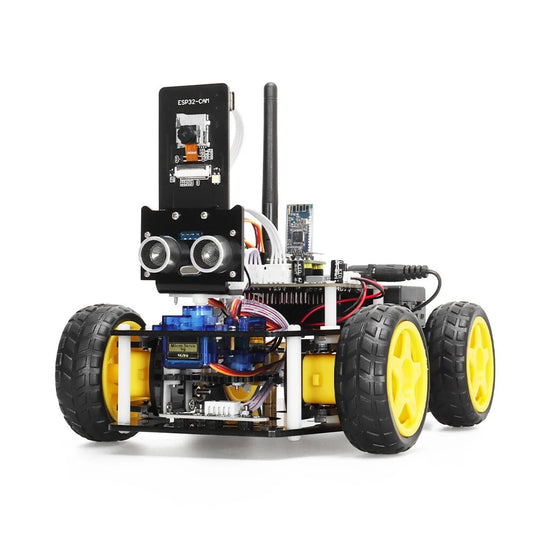 ESP32 CAM Smart Robot Car Kit with Ultrasonic Obstacle Avoidance & Face Recognition for Arduino IDE & Keil5 Programming