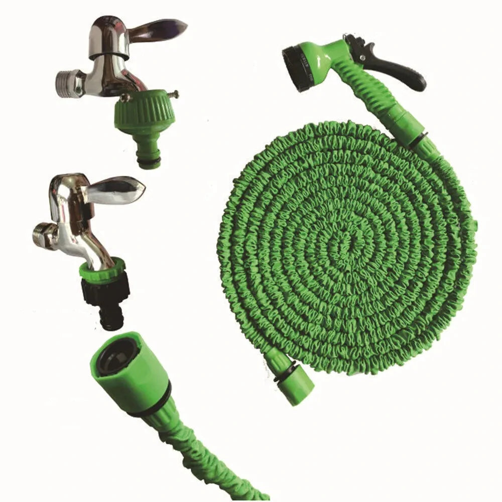 Expandable Garden Hose with 7-Function Nozzle, Lightweight & Retractable, 25FT-200FT