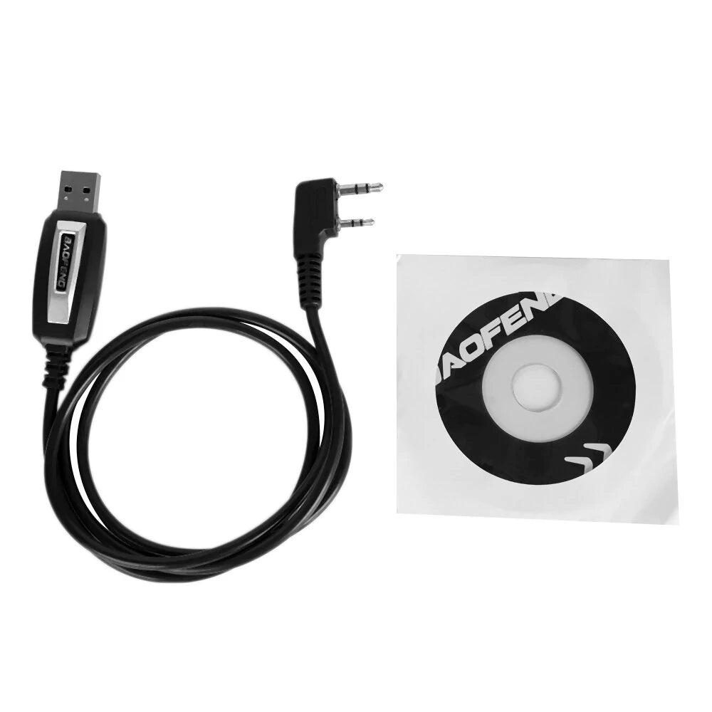 BAOFENG USB Programming Cable for UV-5R Series & BF-888S Walkie Talkies - 2 Pin Plug Accessory