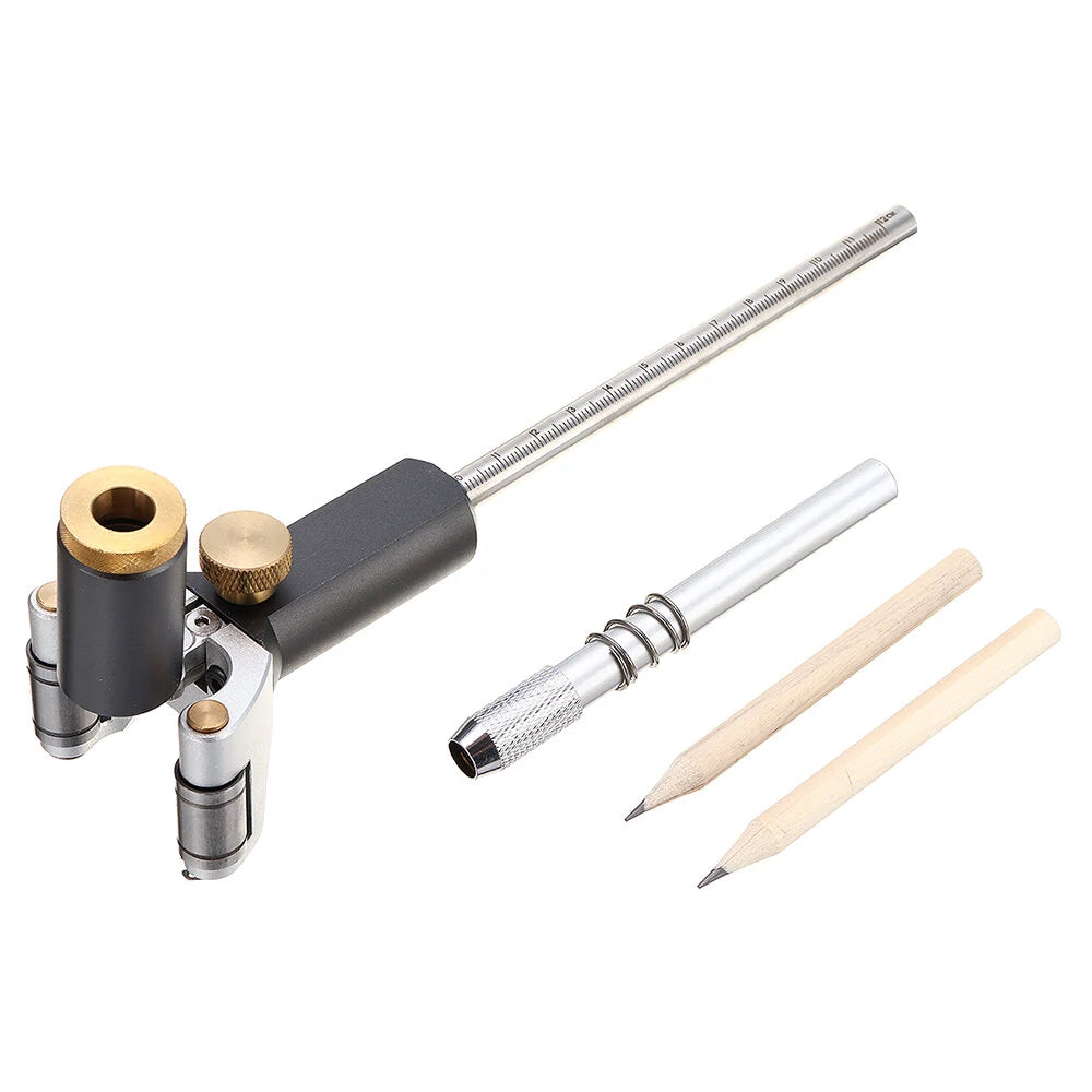 2-in-1 Woodworking Linear & Arc Scriber with Pencil