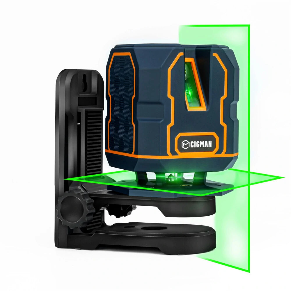 CIGMAN CM-720/CM-720SE 360° Laser Level Tool with Rechargeable Battery and Magnetic Bracket for Construction and Home Decoration