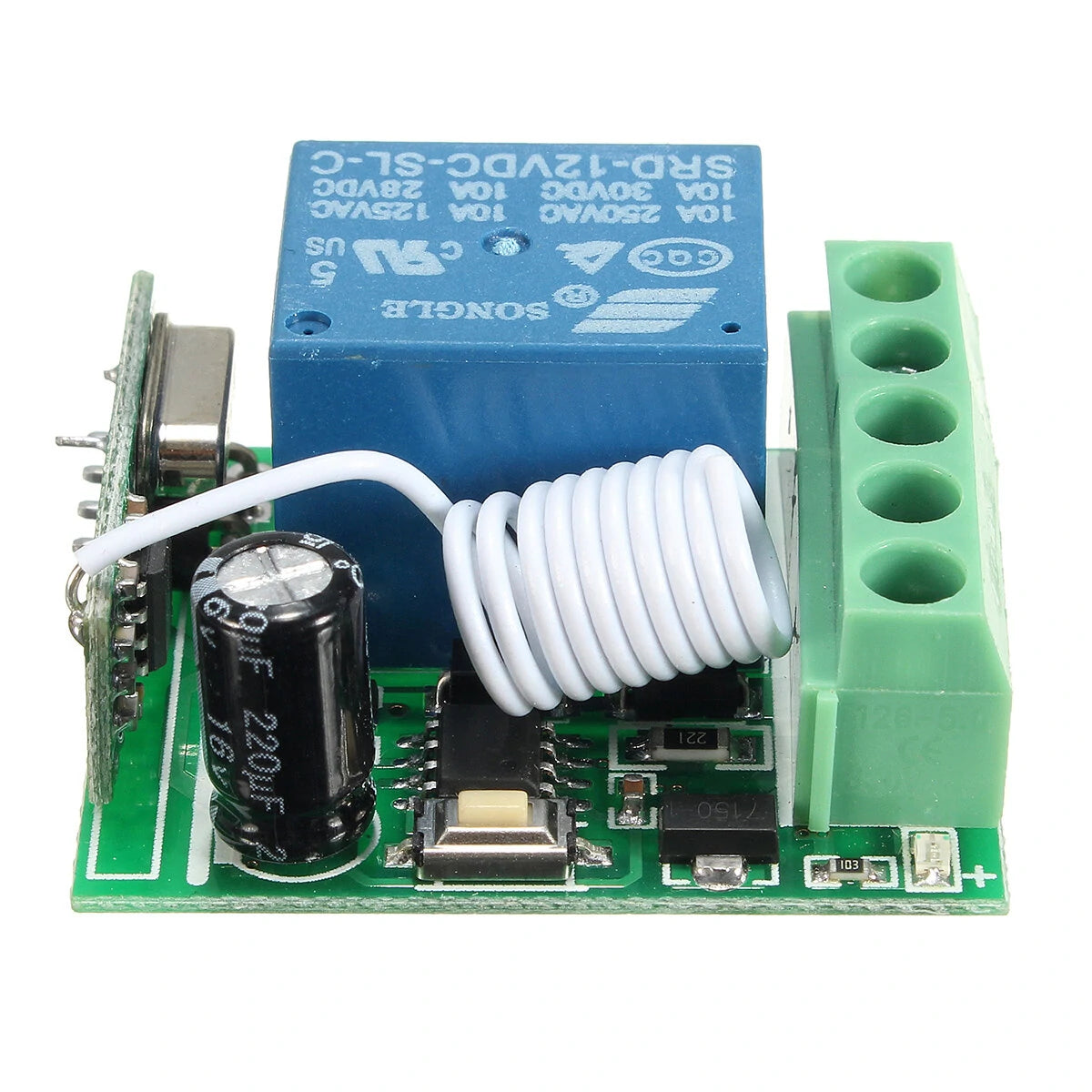 5-Pack DC12V 10A 1CH 433MHz Wireless RF Remote Control Relay Switch Receiver