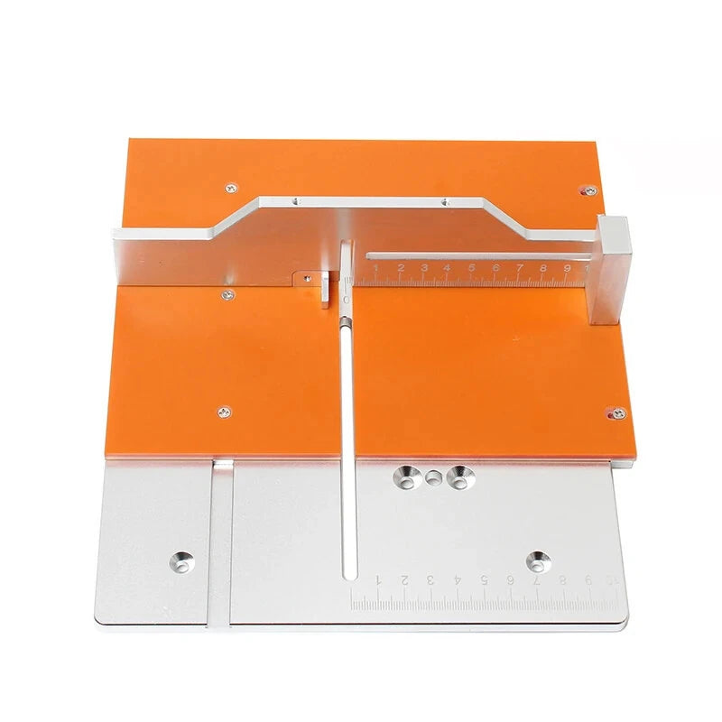 Aluminum T60 Mini Table Saw Insert: Precision Flip Cover Plate with Miter Gauge & Wrench for Woodworking