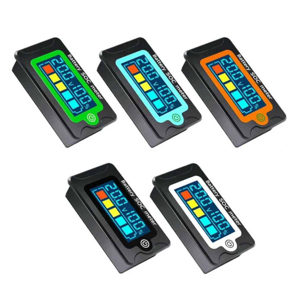 Waterproof Digital Battery Capacity Tester LCD Voltmeter 12V-72V for Car - Peacefair