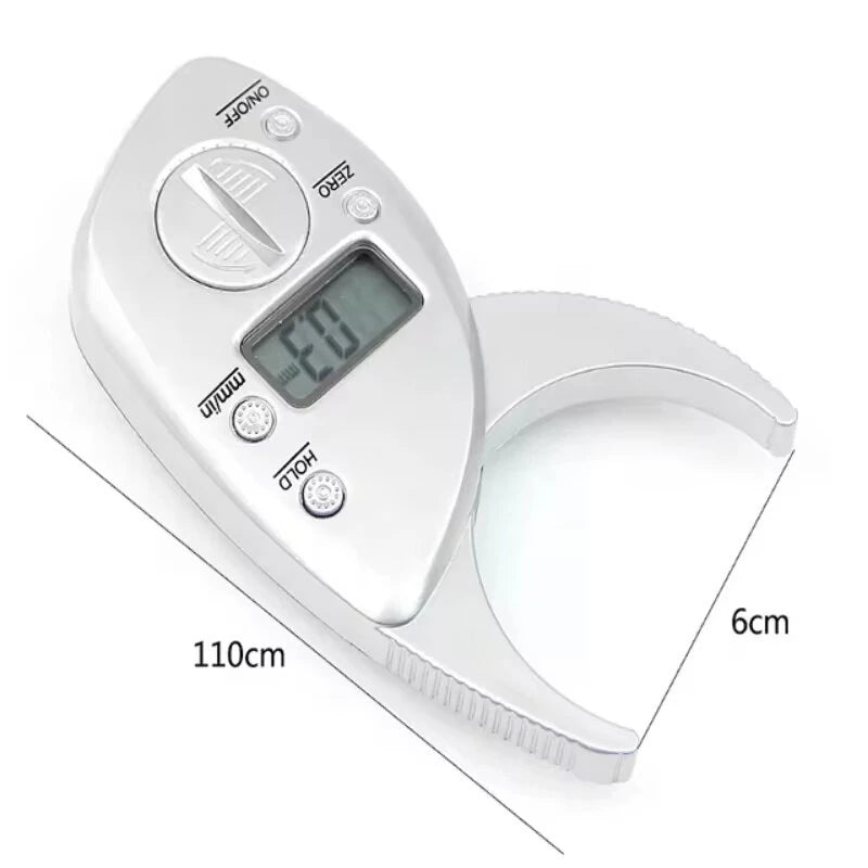 LCD Digital Body Fat Caliper - Accurate Skinfold Measurement Fitness Tool