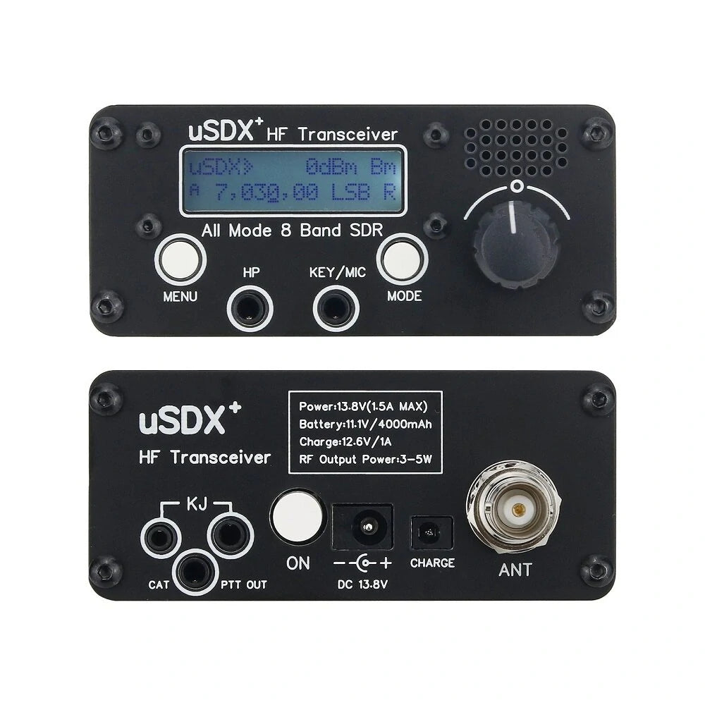 ARINST uSDR uSDX+ Plus V2 8-Band HF SSB QRP Transceiver: All Mode SDR (10-80m)