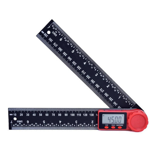ETOPOO Digital Angle Finder: Carbon Fiber 360° Protractor Ruler (200mm/300mm) with LCD Display