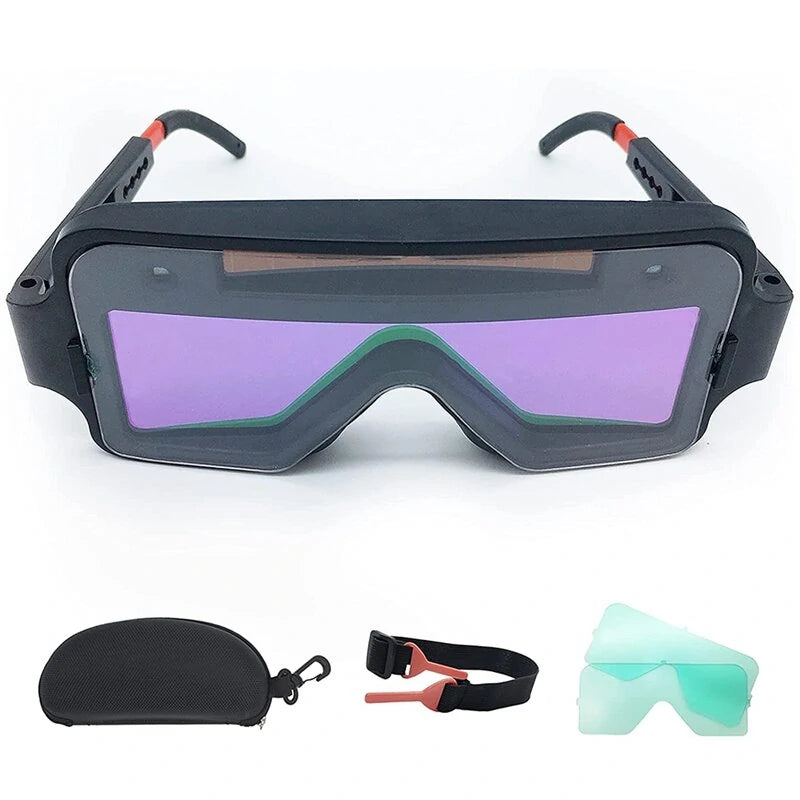 Auto-Darkening Anti-Glare Welding Goggles - Argon Arc Welder Eye Protection Glasses