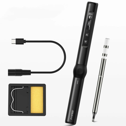 Portable Fnirsi HS-01 65W Soldering Iron, 80-420℃ Temperature Range, PD 24V DC Welding Rework Station Repair Tool