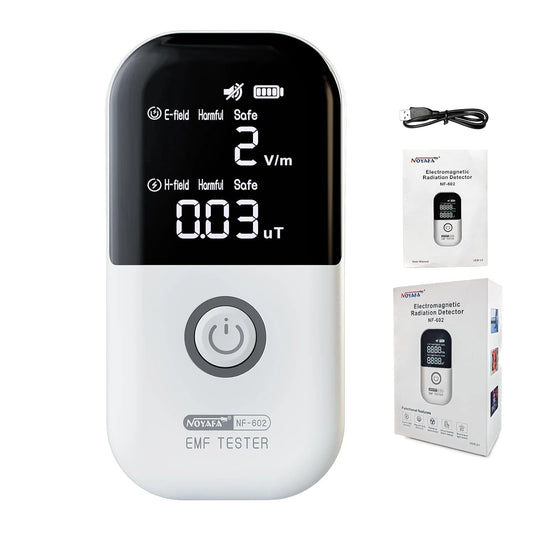 NOYAFA Rechargeable EMF Meter with High Precision LCD for Home, Office & Ghost Hunting - Detects Electromagnetic Radiation, WiFi, 5G Signals with 700mAh Battery