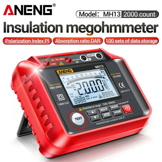 ANENG MH13 Digital Megohmmeter Insulation Earth Resistance High Voltage Tester Tool