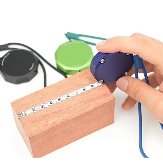 2m Mini Keychain Steel Tape Measure - Multipurpose Stainless Steel Ruler, Automatic Rebound Tool, Ideal Gift