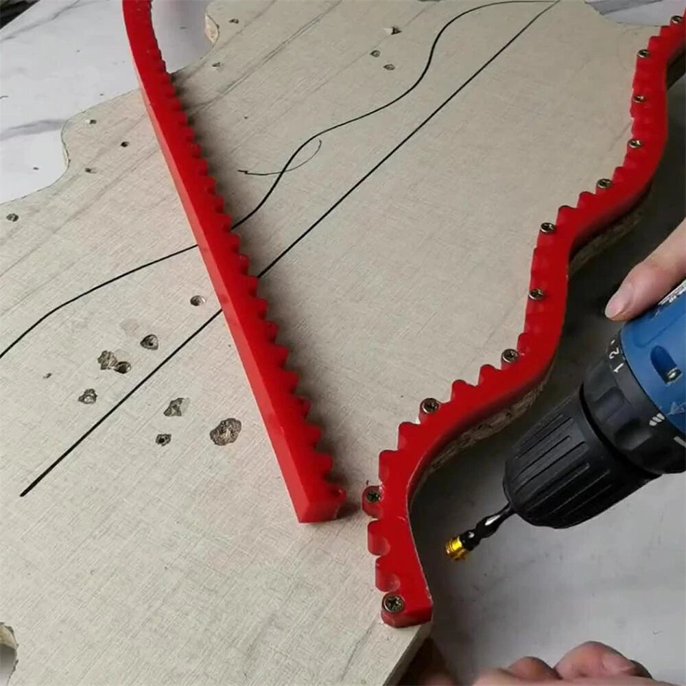 Flexible Curve Template Guide for Woodworking Shaped Strip Cutting