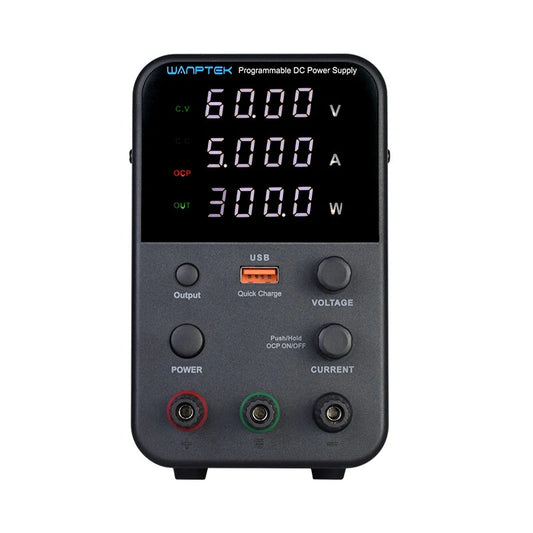 Adjustable DC Power Supply 30V-160V 2A-10A, WANPTEK Programmable 4-Digit LED Display, Switching Regulated