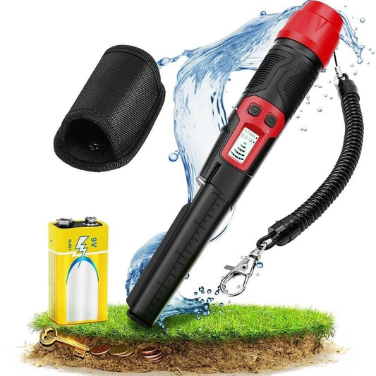 KAIWEETS KGP01 IP68 Waterproof Metal Detector Pinpointer with LCD, 360° Dual Mode, Vibration & Audio Alerts, 9V Battery