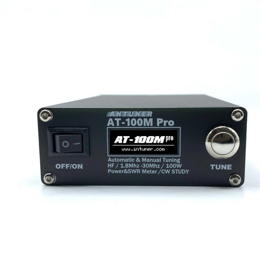 ANTUNER AT100M Pro HF Antenna Tuner 1.8-30MHz 100W with Morse Code Exerciser & SWR/Power Meter