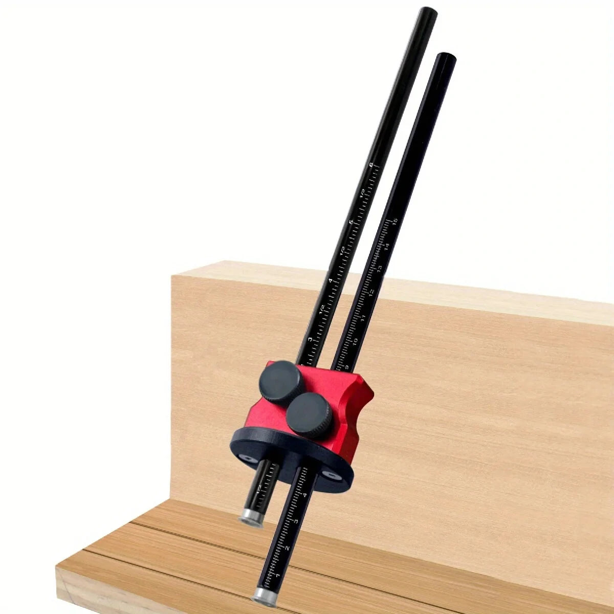 Aluminum Double Head Wheel Marking Gauge - Woodworking Scriber with Inch/MM Scales