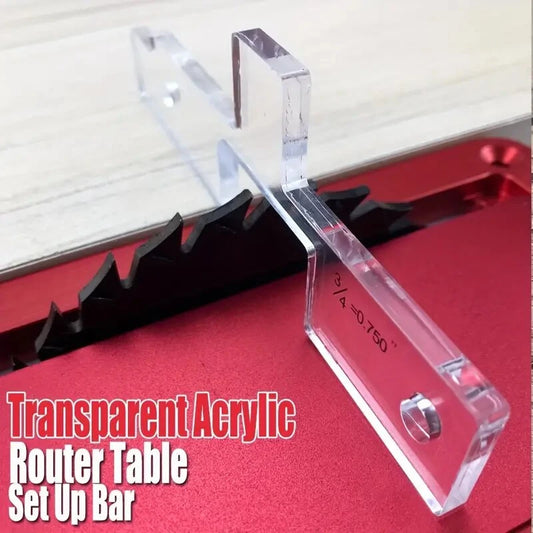 10pcs Waterproof Acrylic Woodworking Gauge Set for Table Saw & Router - No Assembly Needed