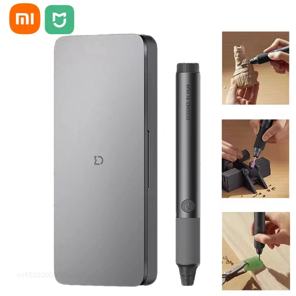 Cordless Electric Engraving Pen Set, Mini Drill, Variable Speed, Rechargeable 800mAh Battery, 16 Grinding Bits - Xiaomi Mijia