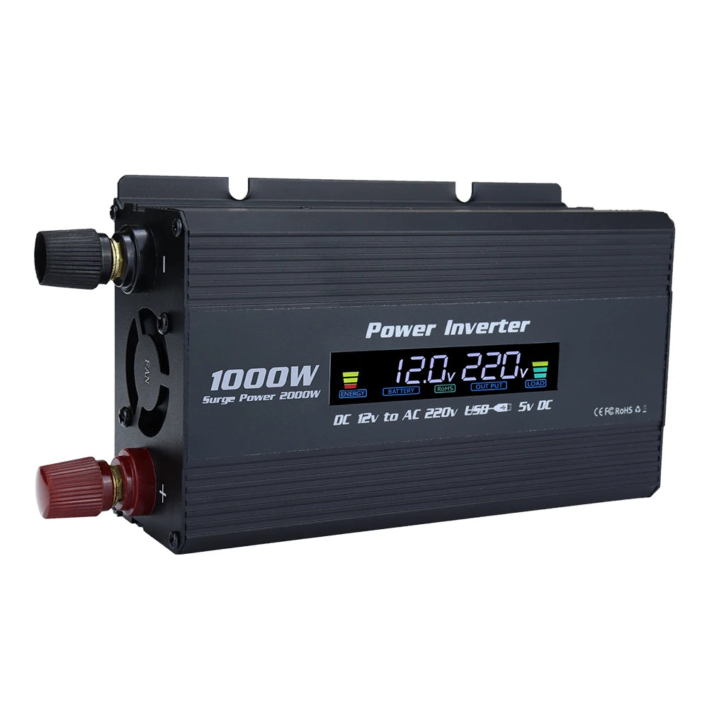 1000W Modified Sine Wave Inverter for RVs & Boats - Reliable Power, Overload Protection, USB Output