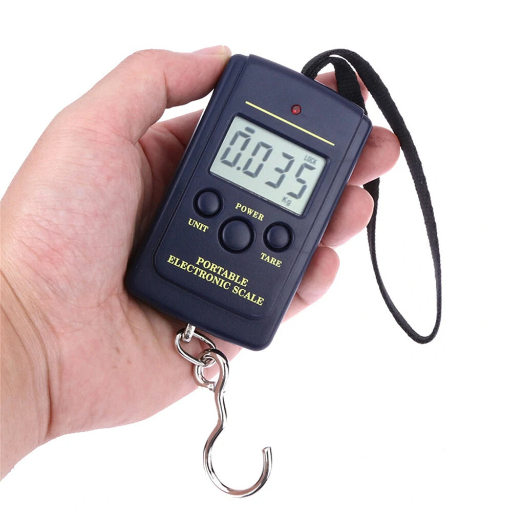 Portable High-Accuracy Digital Scale, 40kg Capacity, 10g Precision, Backlit Display for Travel, Fishing, and Outdoor Use