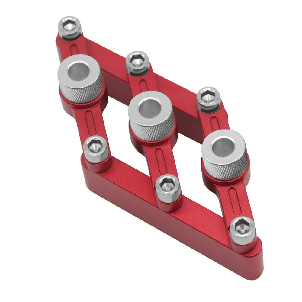 Precision Self-Centering Dowelling Jig with 3-10mm Drill Sleeves for Woodworking Joinery