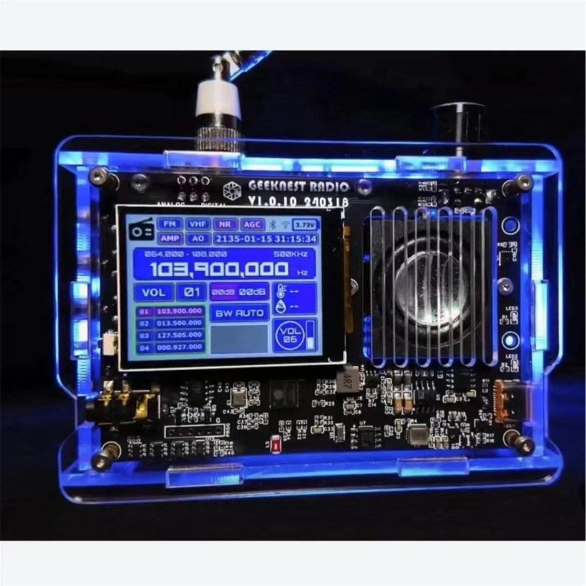 Versatile Dual Mode Radio: FM/AM/SW/Aviation/UHF with Bluetooth, Customizable Antenna & Type-C USB for Aficionados & Professionals