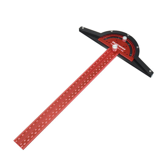 ENJOYWOOD 300mm Aluminum Alloy T Square Angle Ruler for Woodworking and Carpentry