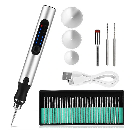 Portable Mini Electric Engraving Pen Kit for DIY Glass, Metal, Jewelry, Wood, Stone & Nail Art