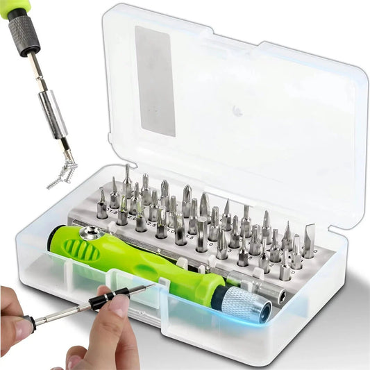 32-in-1 Magnetic Precision Screwdriver Set - Chrome Vanadium Steel for Phones, Laptops, Cameras & Watches with Convenient DIY Storage