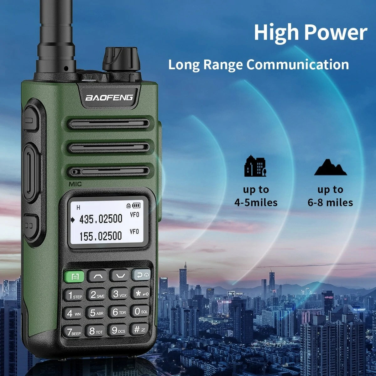 BaoFeng UV-13 PRO V2 Long Range Dual Band Two-Way Radio with Type-C Charger, 16KM Range