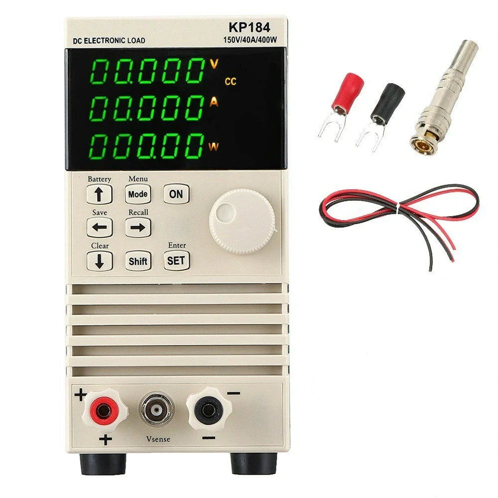 KP184 Professional DC Electronic Load & Battery Capacity Tester – 400W 150V 40A, CC/CV/CW/CR, RS232/RS485, AC 110V–220V Auto Range