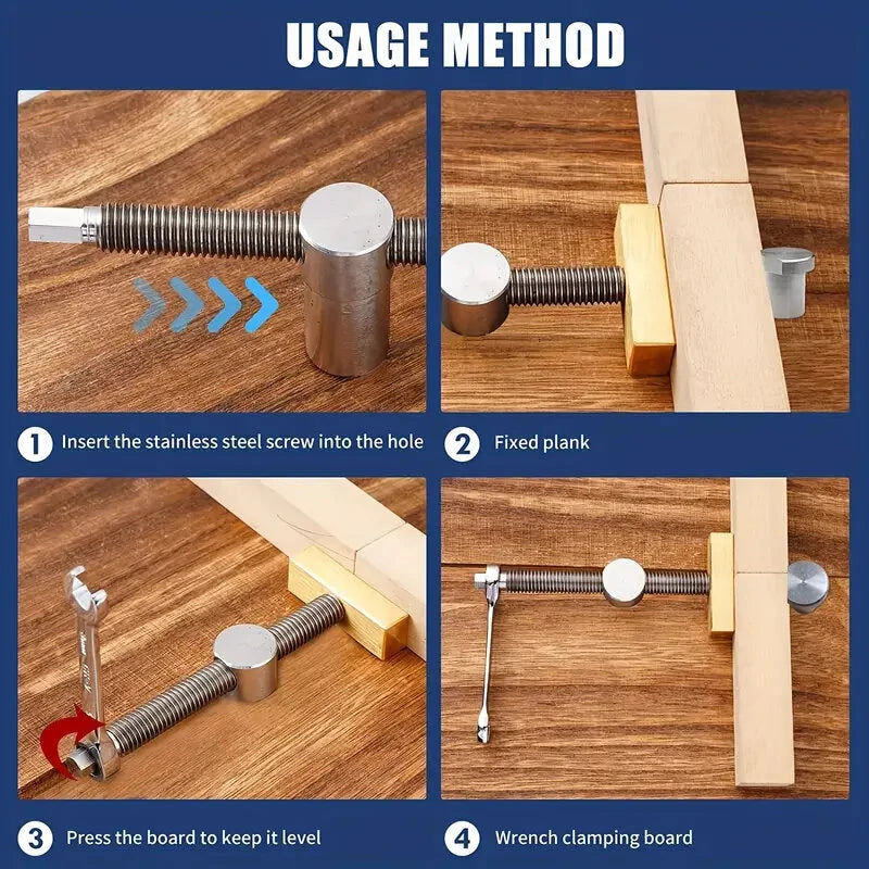 Ratchet Lock Woodworking Vise Set, 19mm & 20mm Diameter, Essential for Carpenters & DIY Projects