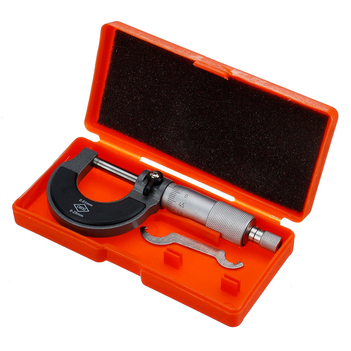 0-25mm Metric Micrometer Caliper Gauge Tool, 0.01mm Precision