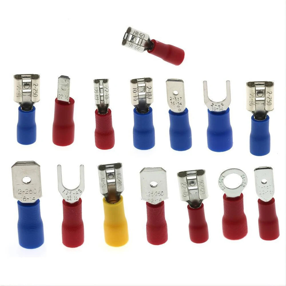 280Pcs Insulated Spade Terminals & Cable Connectors Set - Electrical Wire Crimp Kit