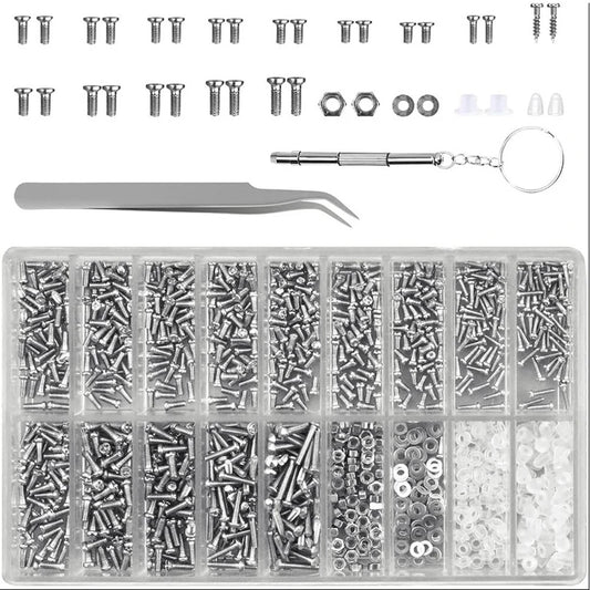 1200PCS Silver Stainless Steel 4-in-1 Micro-Repair Screwdriver Tool Set