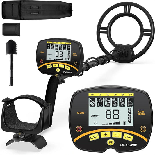 GC-1075 Professional Metal Detector, Waterproof 11” Coil, DSP Chip, 5 Modes for Treasure Hunting, Gold & Silver Detection