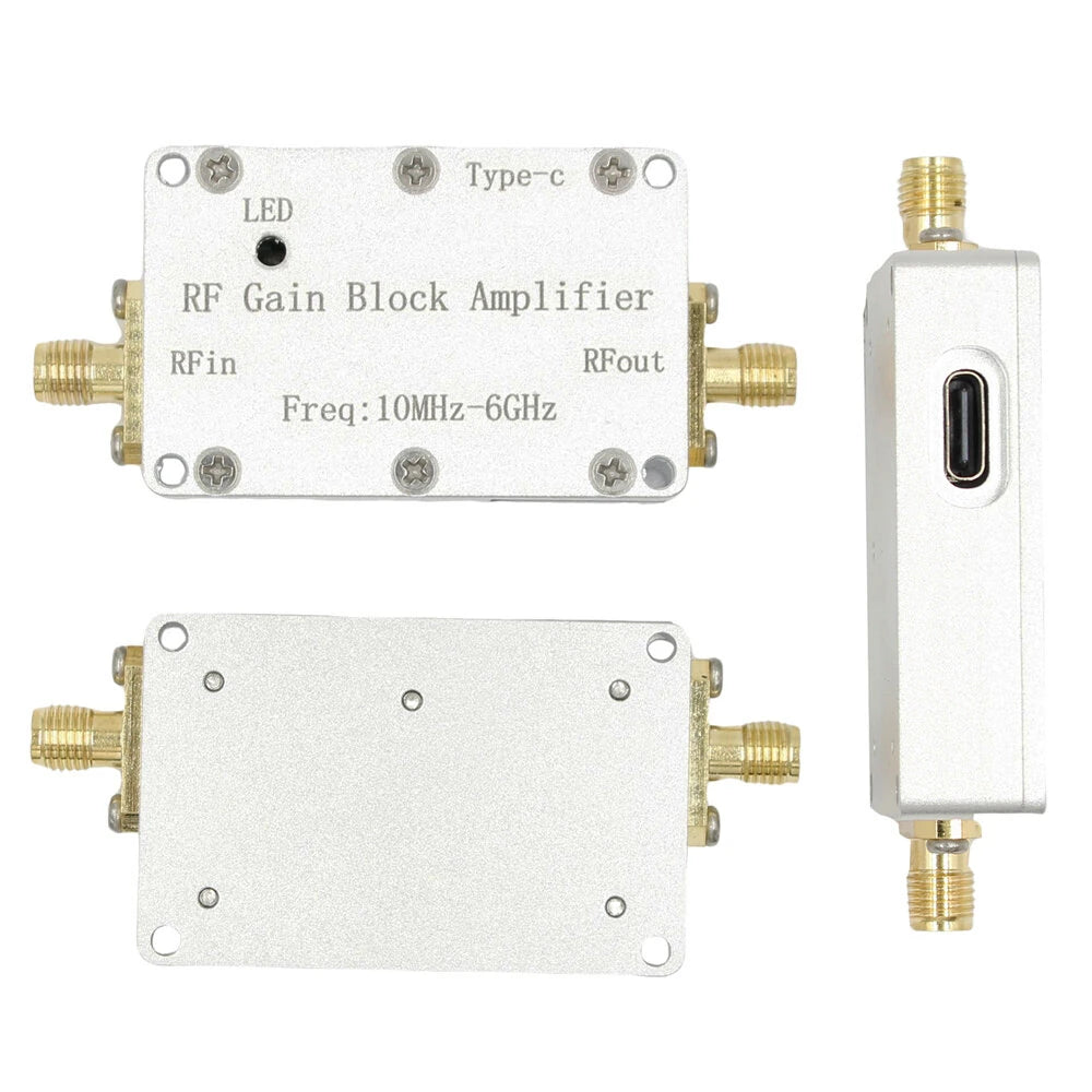 RF Low Noise Amplifier 50M-6GHz 20DB/30DB High Gain for Drone GPS Radio FM HackRF One Signal Reception