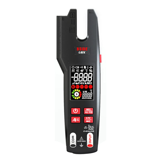 BSIDE U6X Digital Clamp Meter 0-620V with Infrared Temp Sensing, Diode Measurement - Compact Multifunctional Electrical Tester