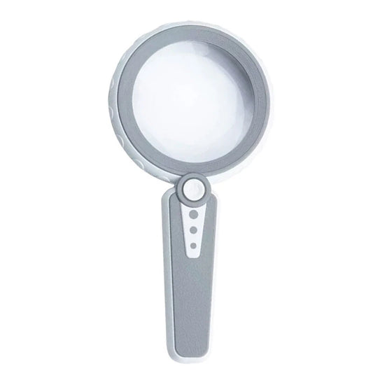 30X LED Rechargeable Handheld Magnifier with Dual Lens & Ergonomic Design for Reading & Craft Inspection