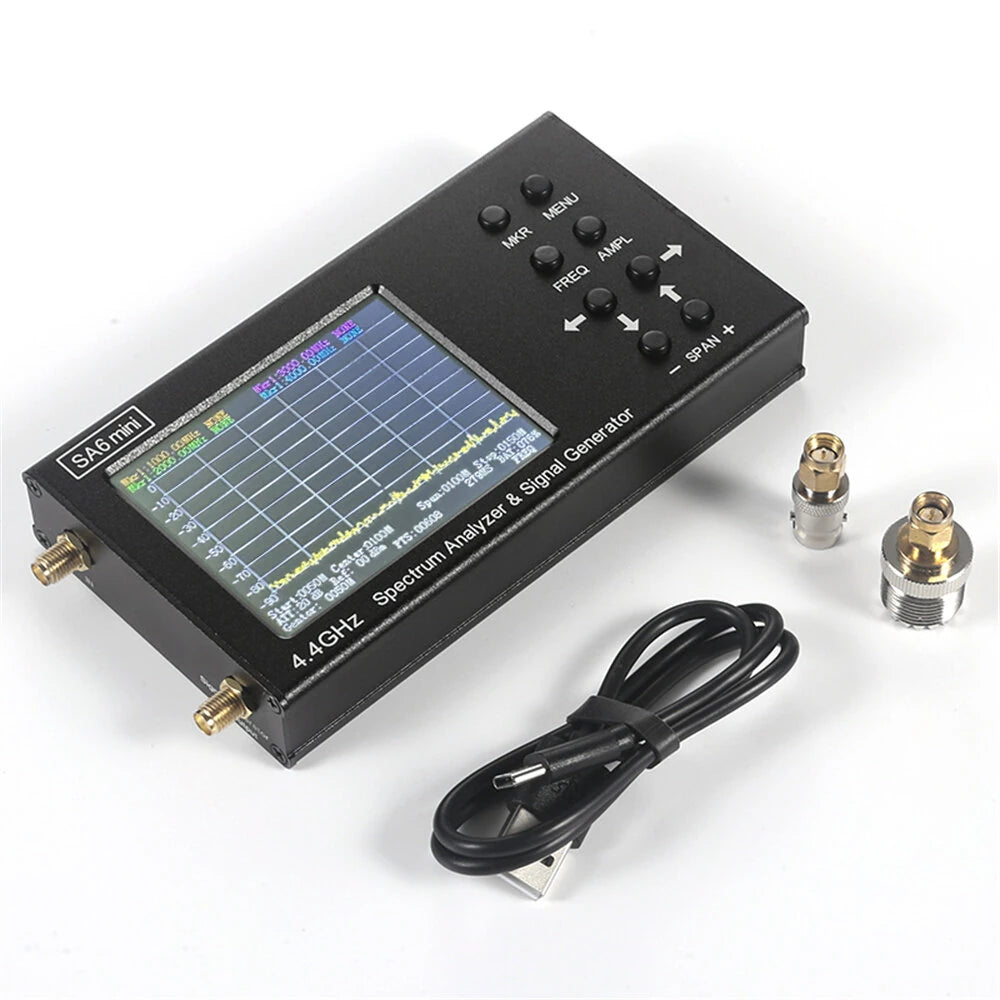 SA6 Mini Portable Spectrum Analyzer 35-4400MHz Wi-Fi CDMA Signal Tester & Generator