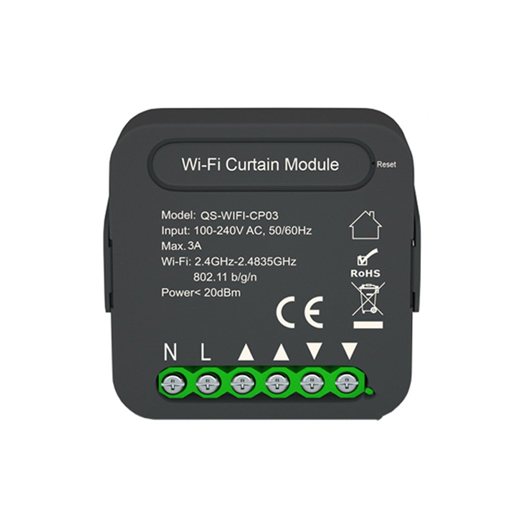 5-Pack Tuya WiFi Smart Curtain Switch Module with Mobile Sharing, Timer, App & Voice Control Compatible with Alexa & Google Home